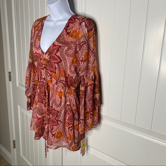 5/$25! GB NWT wanderlust long sleeve boho romper sz small - Picture 4 of 9